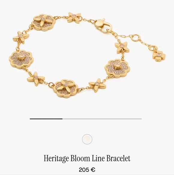 Kate Spade  Heritage Bloom Line Bracelet In Gold $168 - Picture 4 of 8